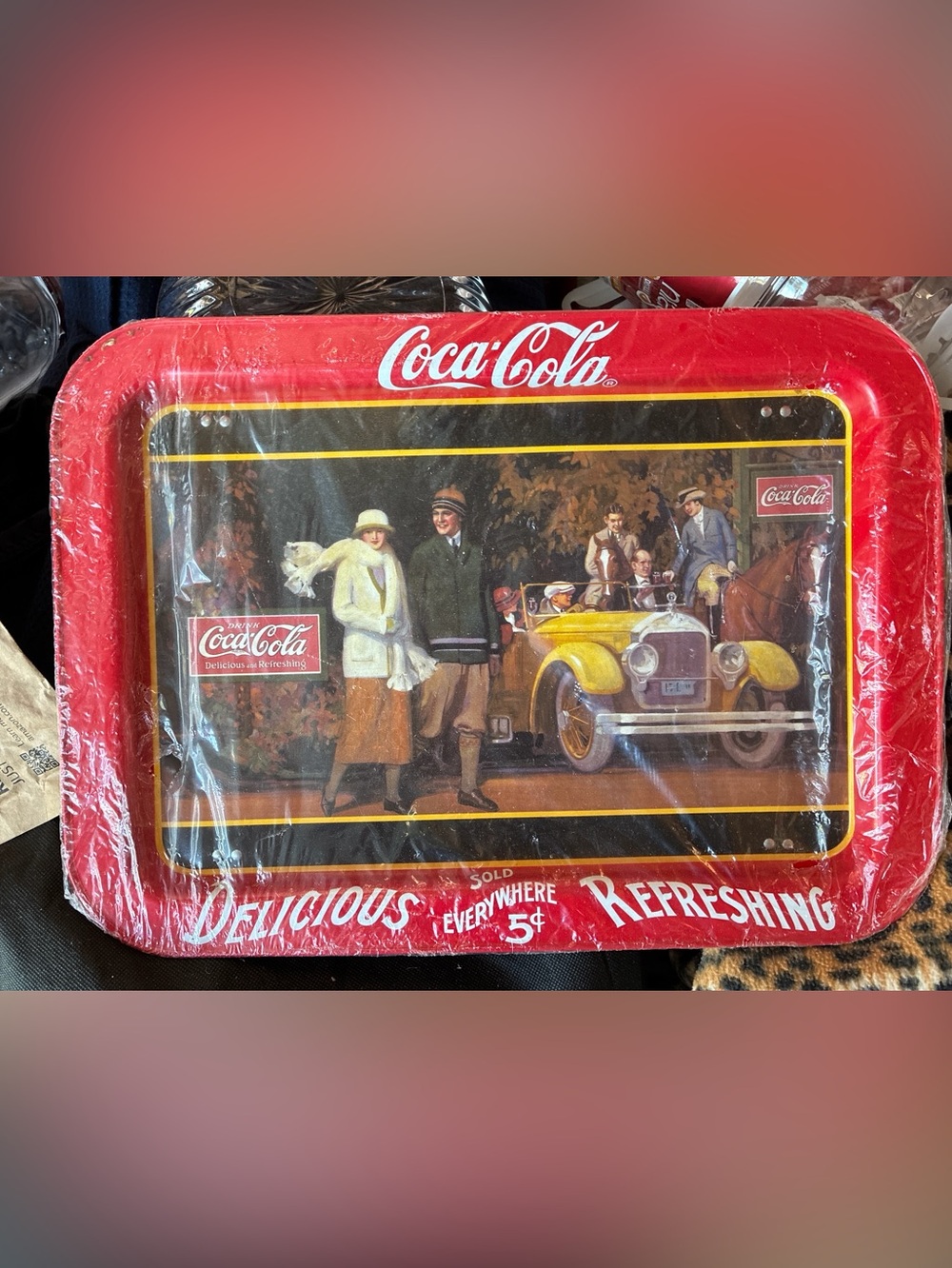 New: Coca Cola Red Vintage-Style Serving Tray